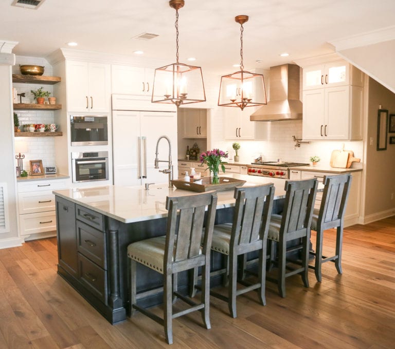 Georgetown Transitional Kitchen With Charcoal Island - UB Kitchens ...