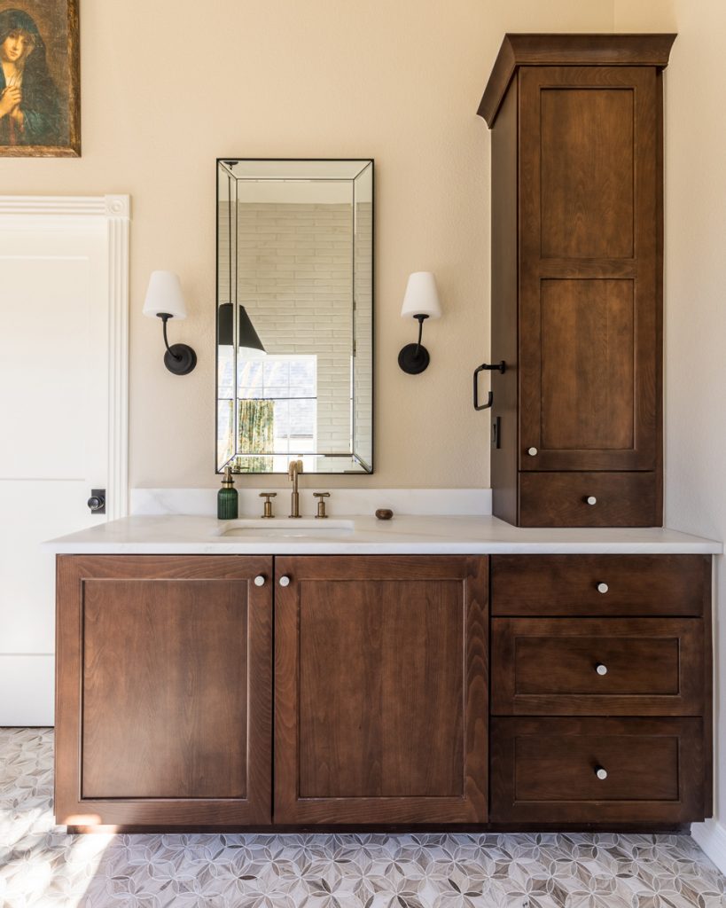 full custom early autumn stain on beech cabinetry